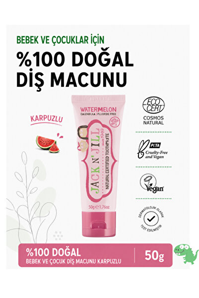 Jack N'Jill Jack N' Jill Doğal Sertifikalı Diş Macunu Karpuz Aromalı 50g
