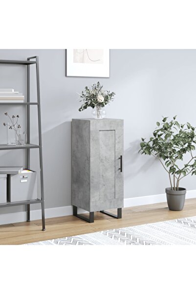 Concept Servantă, gri beton, 34,5x34x90 cm, lemn compozit