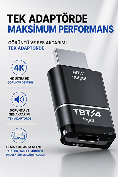 Coverzone Thunderbolt Type-C HDMI Adapter 4K 30Hz Usb-C to HDMI Converter Ima...