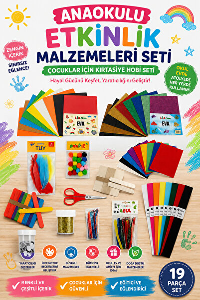 ANI OFİS KIRTASİYE A K Anaokulu Etkinlik Malzemeleri Seti Çocuklar İçin Kırta...