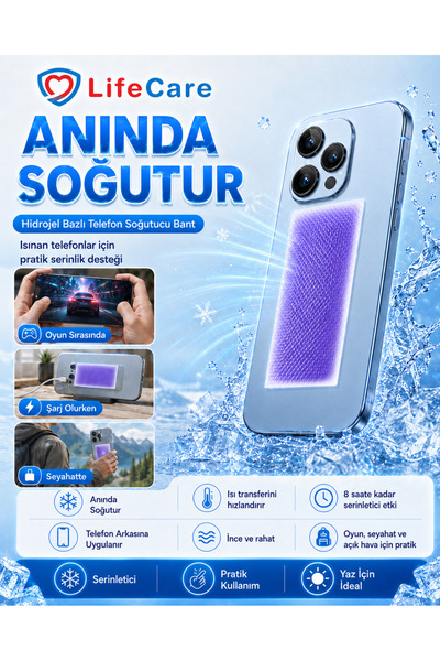 Life Care Telefon Tablet Soğutucu bant 8 adet