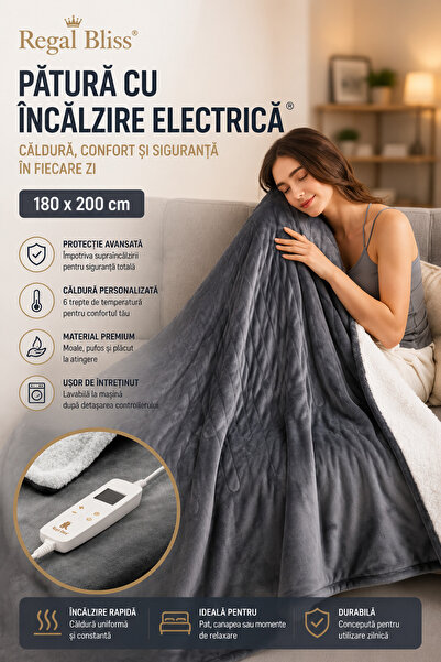 Regal Bliss Patura cu incalzire electrica ® cu protectie impotriva supraincal...