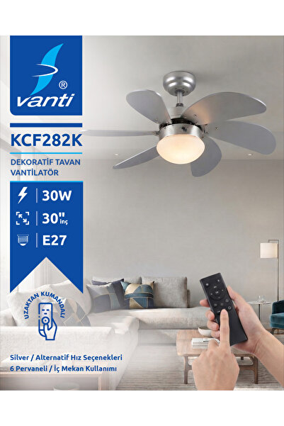 Vanti KCF282K AVIZELI VANTILATOR 60W KUMANDALI
