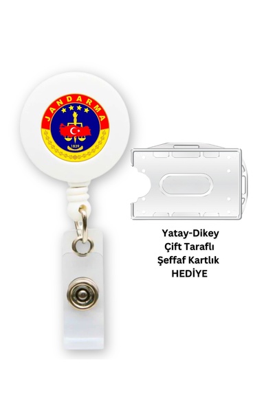 doktorbonem Damla Etiket Yoyo Id Card Holder Horizontal Vertical Card Protector