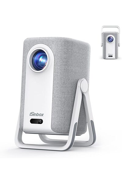 Isinbox 4K Външен проектор AC311 с WiFi и Bluetooth, Проектор с автоматичен ф...