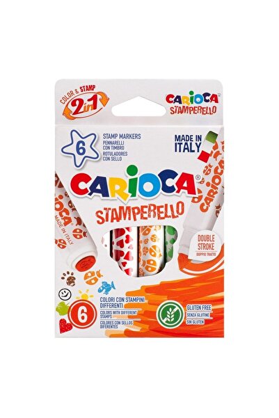 carioca Stamperello Yıkanabilir 6mp#039lı Damgalı Keçeli Boya Kalemi