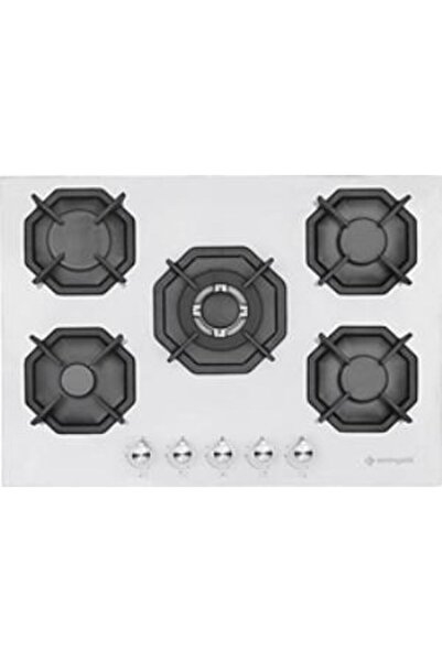 Eminçelik EC-AH 2250 BW WG70 (22 386)Woklu Beyaz Ankastre 70 cm Cam Ocak