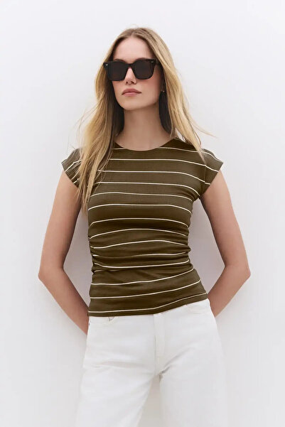 No Matter What Striped Basic T-shirt