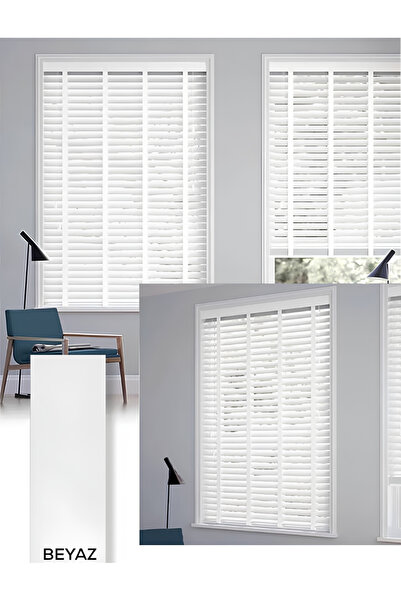 Y&S YS PERDE TASARIM Wooden Blinds %100 Doğal Ahşap Jaluzi Perde 50mm,Alüminy...