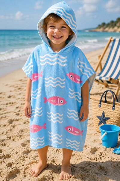 Evdek Παιδική πετσέτα παραλίας Fish Band Poncho