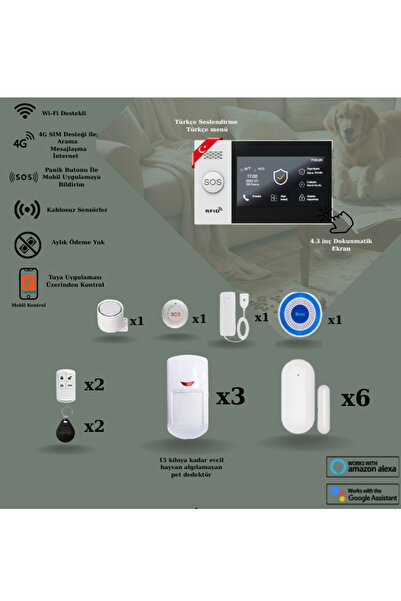 obiem Pet Uyumlu Akıllı Güvenlik Alarm Sistemi – Ev ve Iş Yeri