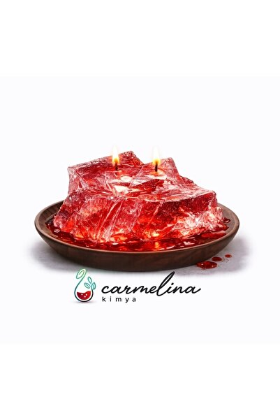 CARMELİNA Kırmızı Jel Mum- 150gr (mum Yapımı- Elişi )