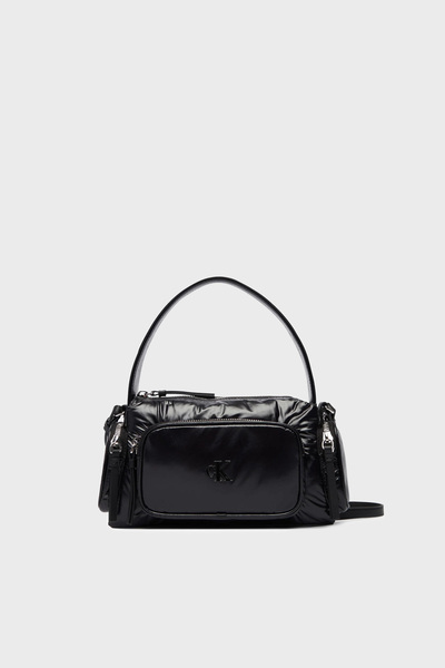Calvin Klein Kadın Deri Logo ve Zincir Detaylı Siyah Omuz Çantası LV04F3405G-UB1