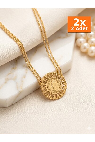 Bozhi Steel Necklace Gold Business Woman Style