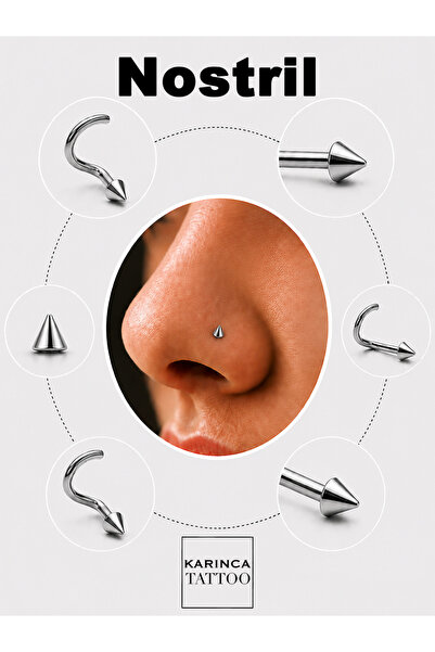 Karınca Piercing Burun Piercingi Cerrahi Çelik Nostril Piercing (Karınca Tattoo)