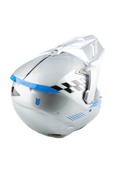Klim X1 Alpha Carbon Concept Korumalı ADV Motosiklet Kaskı Beyaz Mavi
