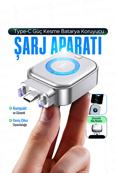 EN SİGA Otomatik Akıllı Şarj Çıkarıcı Kesici Adaptör Type-C Güç Kesme Batarya...