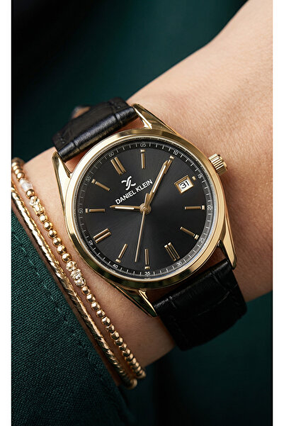 Daniel Klein Premium Black Leather Watch for Women DK.6.14135-2
