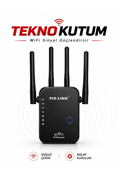 TEKNOKUTUM 300 M Wifi Tekrarlayıcı 2.4g Kablosuz Yönlendirici Sinyal Güçlendi...