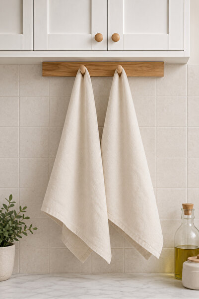 KaiHome 2 Pieces 30X50 cm 100% Cotton Muslin Kitchen Towel Drying Cloth