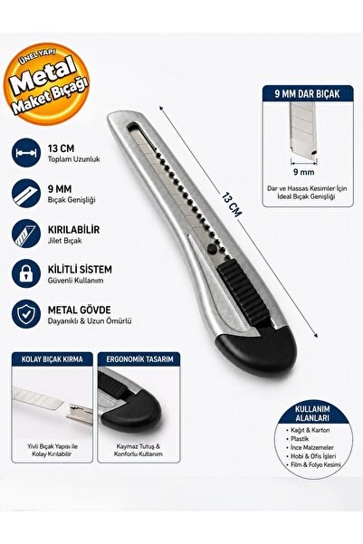 zimak Dar Metal Maket Bıçağı ZMK-1402