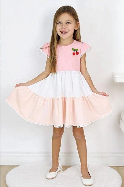 Minigimin Cicileri فستان بناتي ملون من القطن بتفاصيل الكرز من My Little One -...