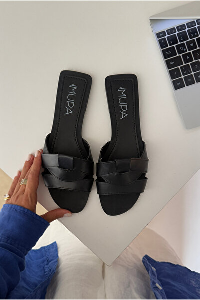 Mupa Shoes Kadın Terlik SİYAH MAT