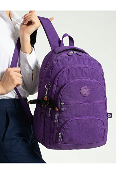Freedom Bag Trend Purple Luxury and Multi-Pocket Waterproof Crinkle School Ba...
