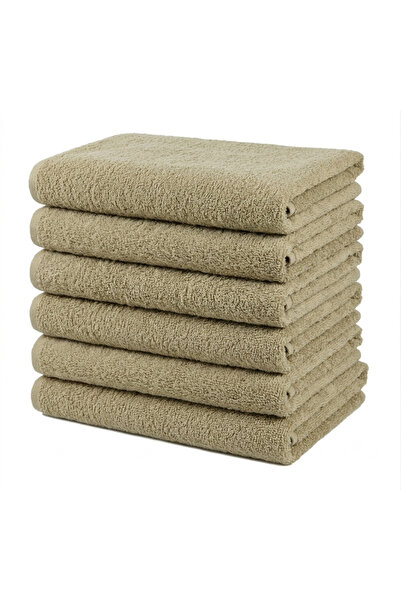 Bol Ticaret Tekstil 6 Pieces Caramel Cotton Bath Spa Massage Hammam Hotel Spo...