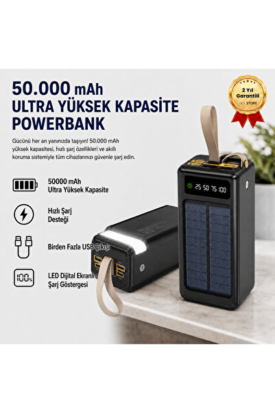 hızlı store B07 50000 mAh Ultra Yüksek Kapasiteli Powerbank | Süper Hızlı Şar...