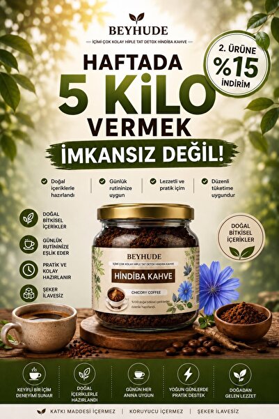 beyhude Zayıflamak kilo vermeye yardımcı Hindiba Diyet Kahvesi Özel Formül Et...