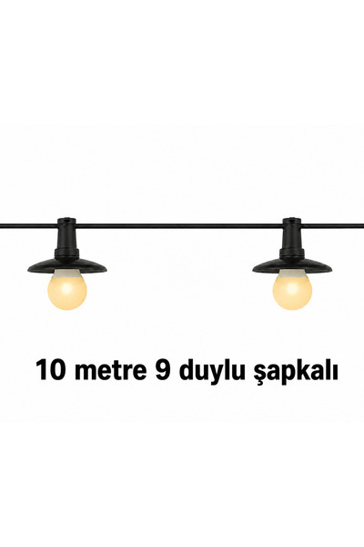 sekizgen led SIRALI ZİNCİR SARMAŞIK AYDINLATMA ŞAPKALI DIŞ MEKAN ORGANİZASYON...