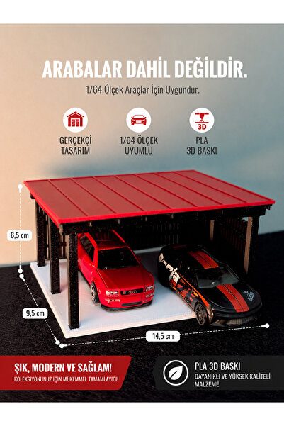 ERTU Hotwheels Mini Garaj 1:64 Diorama 3d Baskı