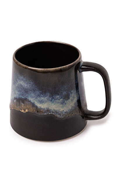 Mions North El Yapımı Stoneware Premium - Mavi/Siyah Kahve & Çay Kupası
