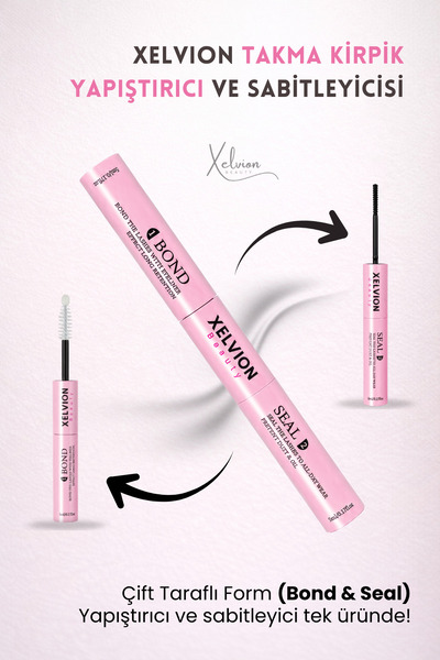 XELVION BEAUTY Takma Kirpik Yapıştırıcı ve Sabitleyici, Çift Taraflı Bond & Seal