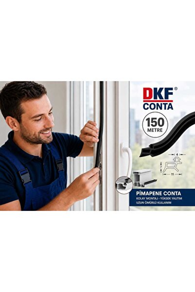DKF CONTA Pvc Door Window Black Seal 150 Meters Pimapen Wick Tamirat Seal