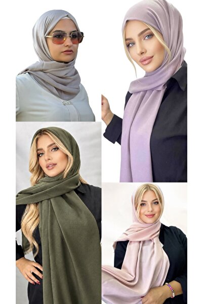 ALDAIYR 4 Pieces of Pashmina Viscose Fabric, 125 Grams Each