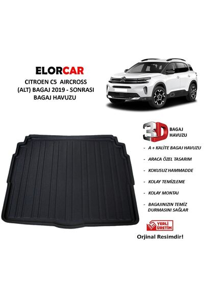ELORCAR Cıtroen C5 Aırcross Alt Bagaj 2019 - 2024 Uyumlu 3d Bagaj Havuzu