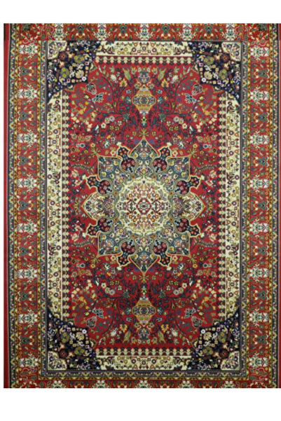 Al Kaffary Carpet باكج 5 قطع من سجاد أفراح الهنا بنقوش تراثية، مناسب للمجالس والمناسبات الخاصة، 165×260 سم، أحمر