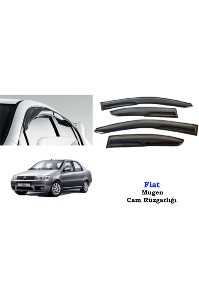 Universal Fiat Albea Mugen Cam Kenar Rüzgarlığı 2005