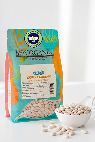 BEYORGANİK Organik Kuru Fasulye 500gr (PESTİSİT VE AFLATOKSİN ANALİZLİ)