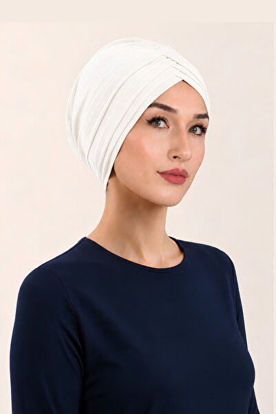 Jusmart Ekru Çapraz 3 Bantlı Tesettür Bonesi ◆ Kaymayı Azaltan Tasarım ◆ Günl...