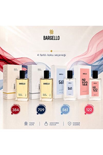 Bargello Kadın Parfüm 122 - 384 Erkek Parfüm 561 - 709 50 ML EDP 4'lü Favori Set