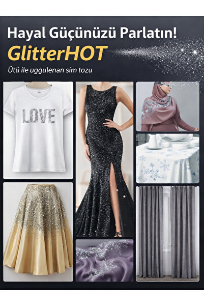 GlitterHOT İron-on Glitter / Hotfix Glitter/ Ütüyle Yapışan Sim Tozu