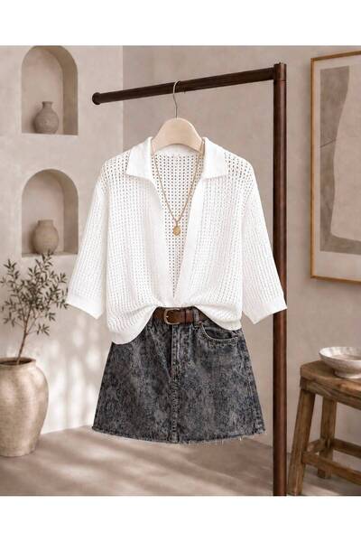 sumoda Women's Summer Thin Perforated Open-Front Capri Sleeve Comfortable Fit...