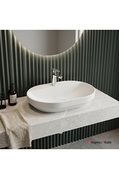KALE Zero 2.0 60x40 cm Mat Beyaz Yarı Gömme Oval Lavabo