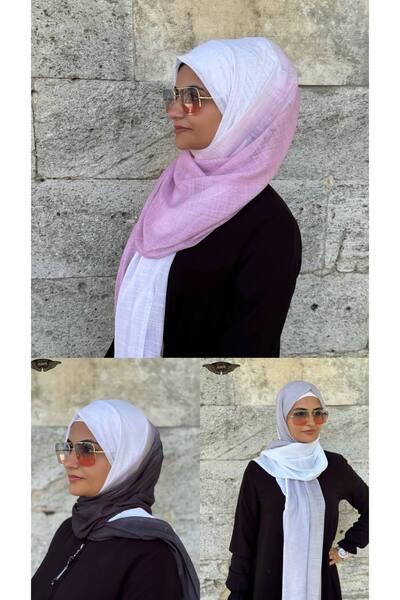ALDAIYR Double Color Flamed Shawl Digital Degraded