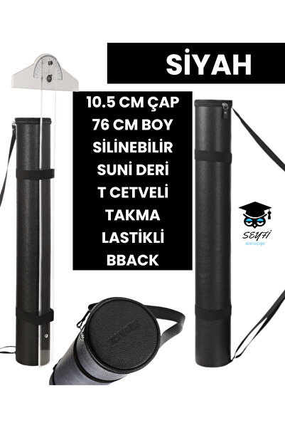 SEYFİKİRTASİYE PROJE TÜPÜ BAZUKA 10.5 CM ÇAP 76 CM BOY SİLİNEBİLİR SUNİ DERİ ...