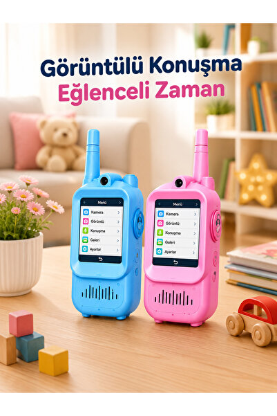 VOOKA Çocuklar İçin Video Walkie Talkie Görüntülü Konuşma Telsizi Uzun Menzil...