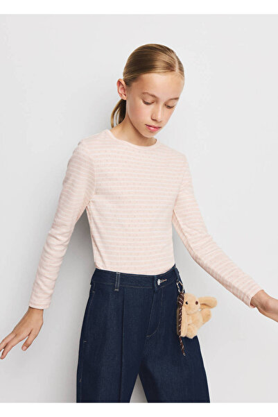 MANGO Kids Düz kesim pensli jean pantolon